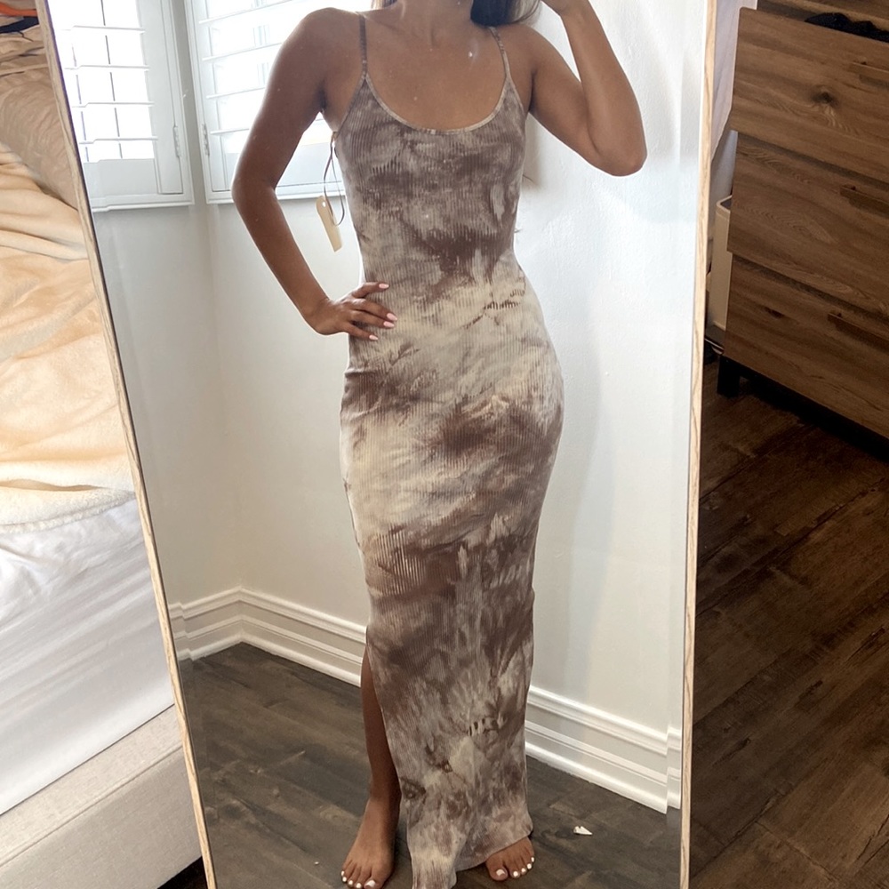 Tie dye Rib Knit Maxi